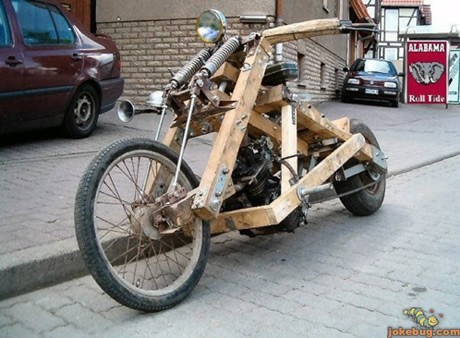 Funny Picture - Sports Jokes funny pictures - Wooden bike