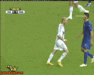 Funny Picture - Sports Jokes funny pictures - Zidane vs Materazzi: Matterazi's revenge