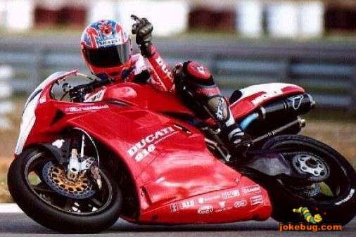 Funny Picture - Sports Jokes funny pictures - Pissed Biker